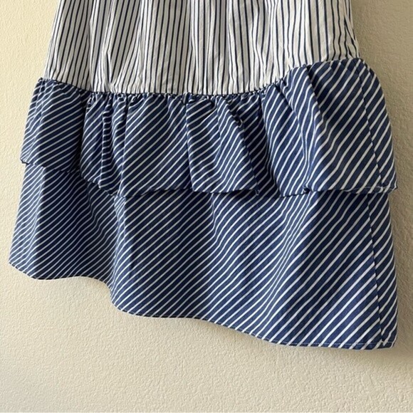 J. Crew Pull on Striped Ruffled Mini Skirt SZ 0 - Picture 7 of 14